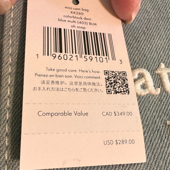 Kate Spade Oh Snap Denim Camera crossbody adjustable bag,perfect 4 shopping 🛍️ - Picture 6 of 10